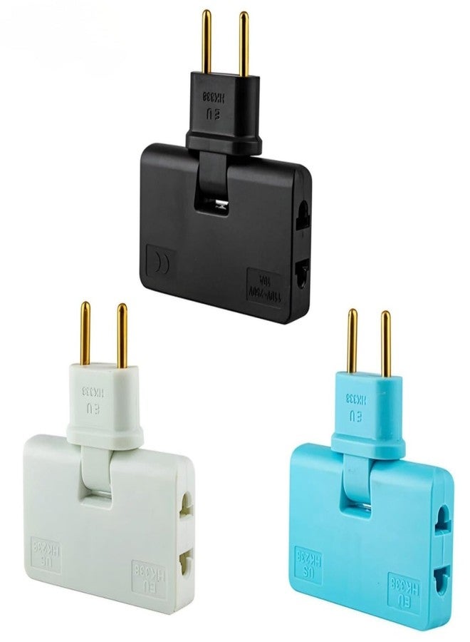 SNULOZA 3 in 1 Adapter Plug | 180 Degree Rotatable Wireless Mini Slim Outlet Adapter | Multi Foldable EU US Converter | 2 Pin Rotate Plug for Charging Multiple Devices - Image 5